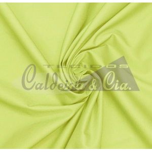 Tecido Tricoline Silky Lisa cor - 5842 (Verde Fluorecente)